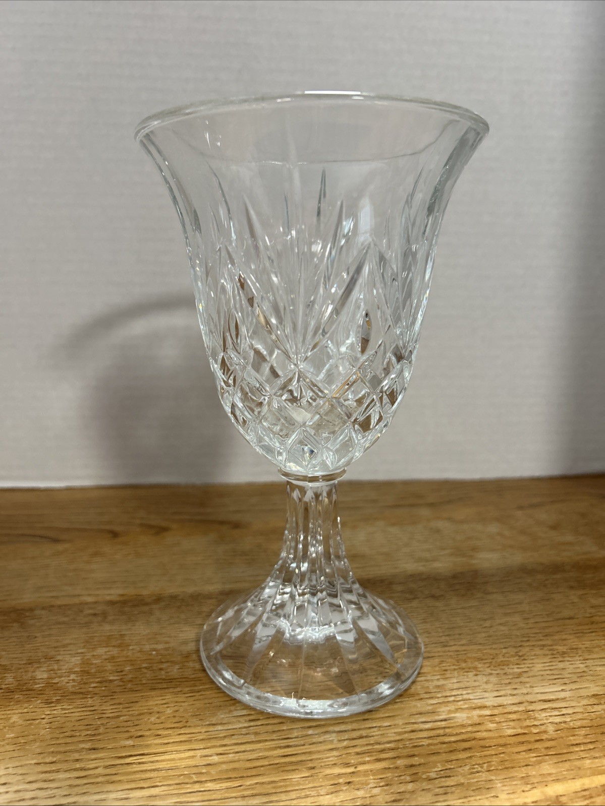 Godinger Lexington Lead Crystal Glass Hurricane Vase / Candle Holder 