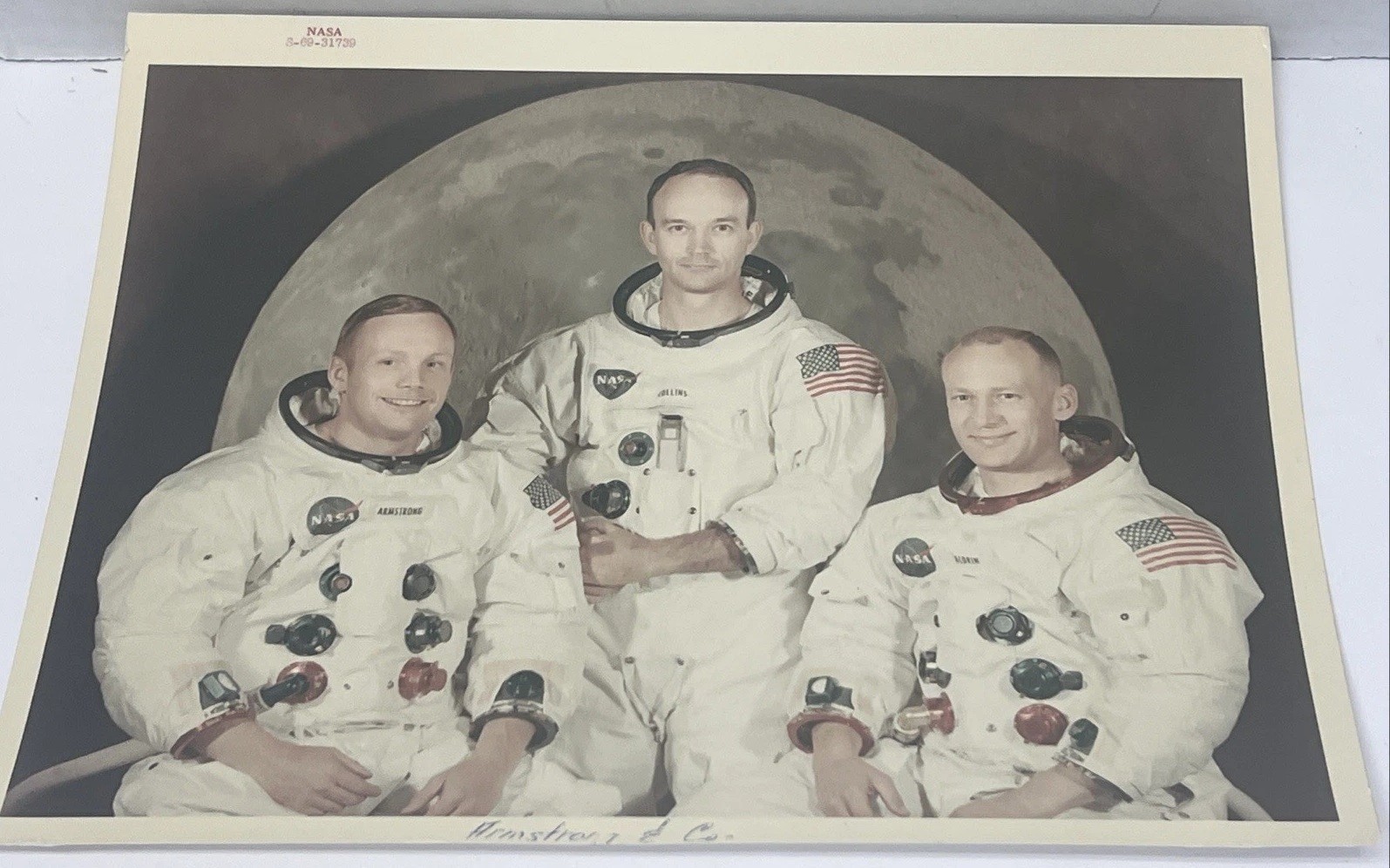 Apollo 11 Vintage NASA Red Number Photo Crew Photograph Armstrong Aldrin Collins Apollo 11 Vintage NASA Red Number Photo Crew Photograph Armstrong Aldrin Collins