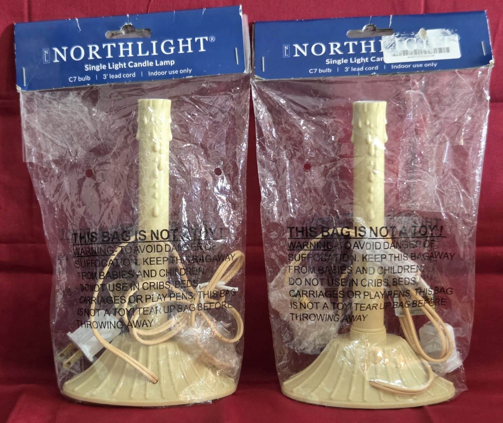 NORTHLIGHT - Set of 2, Electric Drip Candlestick Lamps. NEW