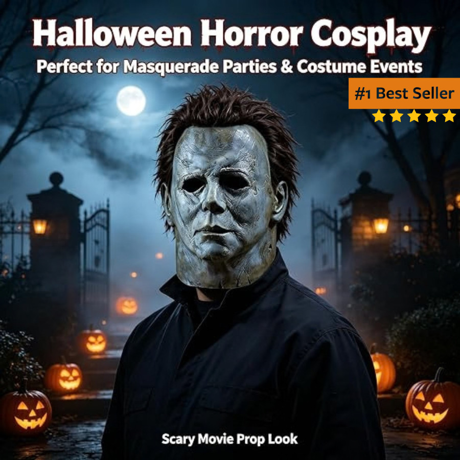 Detailed Michael Myers Mask - Ideal for Masquerade Parties & Halloween Events Detailed Michael Myers Mask - Ideal for Masquerade Parties & Halloween Events