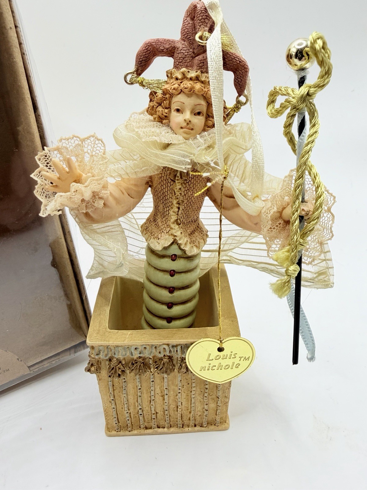 Vintage 1999 Kurt Adler the House of Louis Nichole Jester Christmas Ornament New Vintage 1999 Kurt Adler the House of Louis Nichole Jester Christmas Ornament New