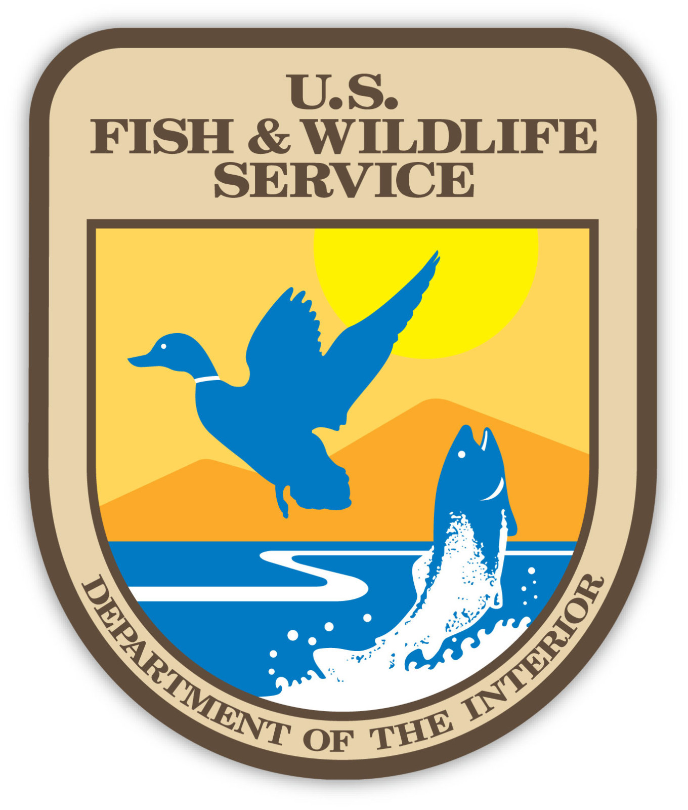 US Fish and Wildlife sticker decal 4" x 5"
