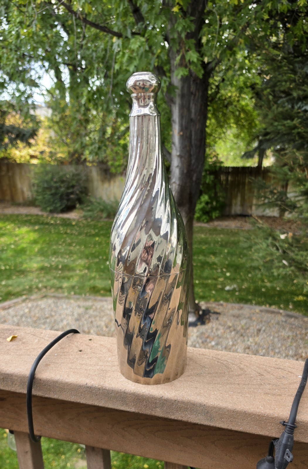 Vintage French Silver Plated Champagne Bottle Cover Holder Cooler