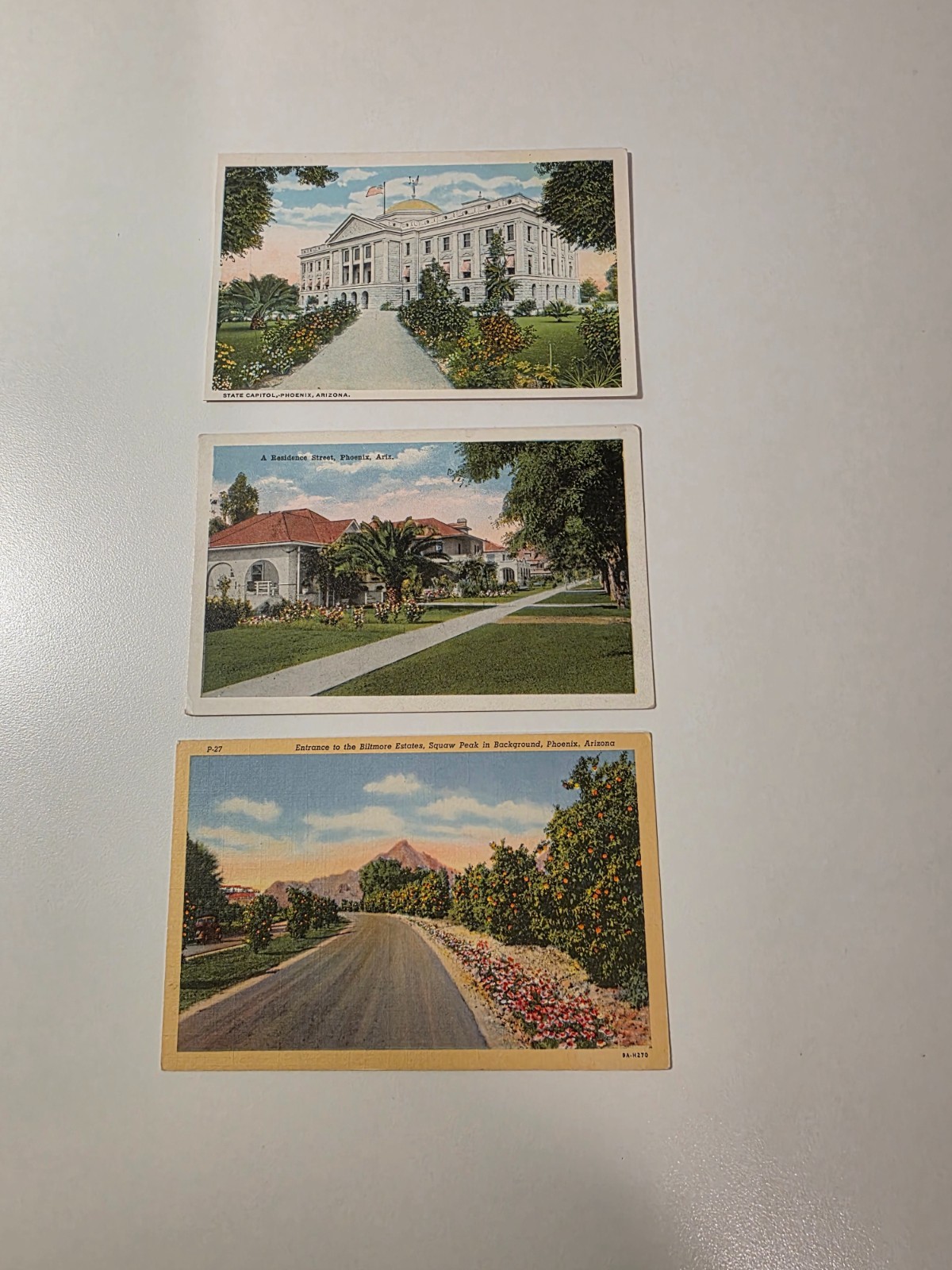 3 Unused Vintage Postcards - Phoenix, AZ.