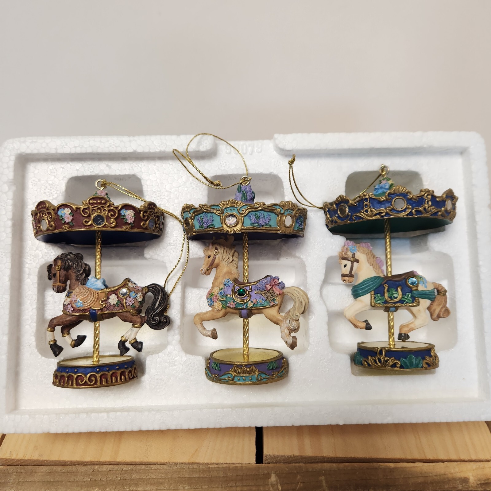 1999 Bradford Edition Carousels for All Seasons Ornaments ~ Lot Of 3 Christmas 1999 Bradford Edition Carousels for All Seasons Ornaments ~ Lot Of 3 Christmas