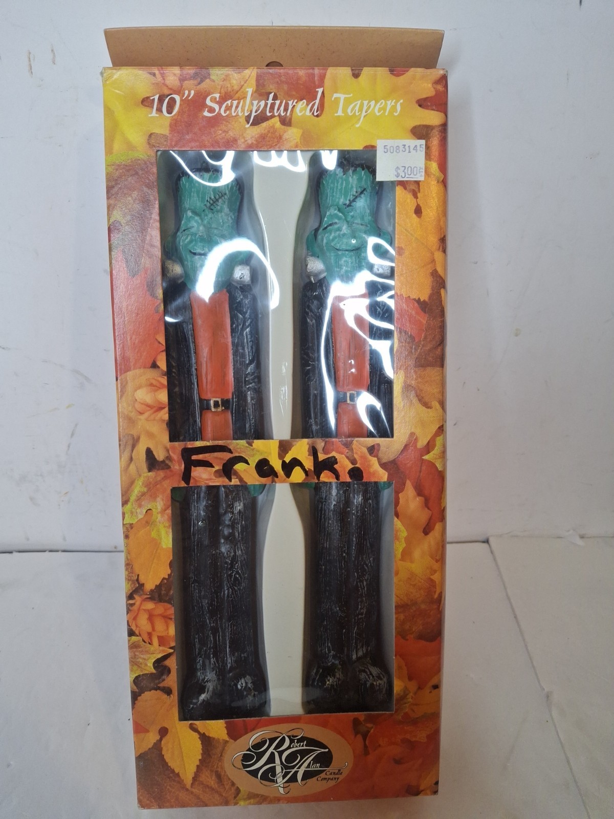 Vintage Robert Alan Halloween Frankenstein Monster Taper Candles 10" Vintage Robert Alan Halloween Frankenstein Monster Taper Candles 10"