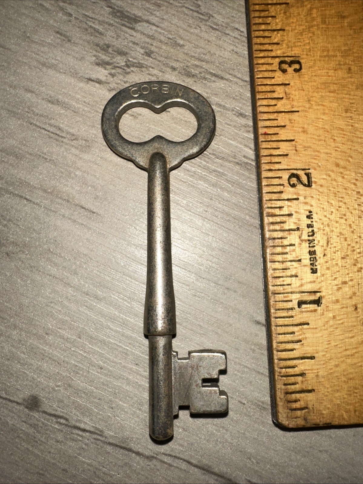 Antique Corbin Skeleton Key Solid Barrel #DT41 Original