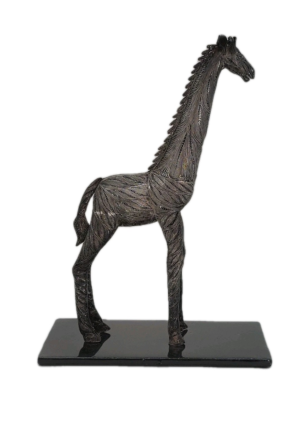 Unique 925 Sterling Silver Handmade Giraffe Statue 7.5" Long Unique 925 Sterling Silver Handmade Giraffe Statue 7.5" Long