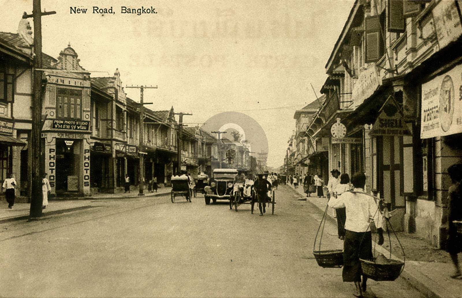 Siam New Road, Bangkok Vintage Postcard COPY Siam New Road, Bangkok Vintage Postcard COPY