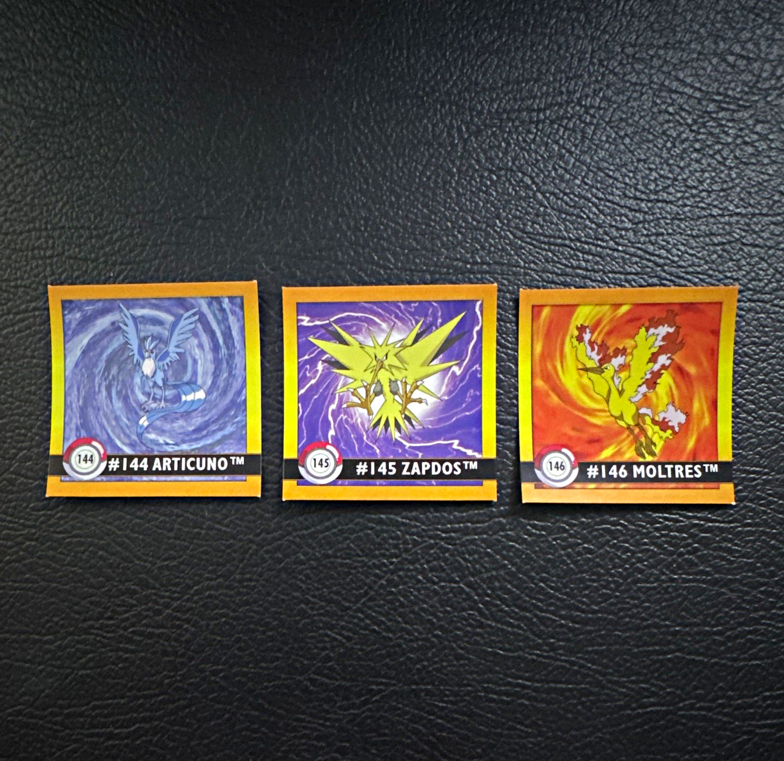 1999 Pokemon Artbox Stickers #144-146 Articuno Zapdos Moltres Set 1999 Pokemon Artbox Stickers #144-146 Articuno Zapdos Moltres Set