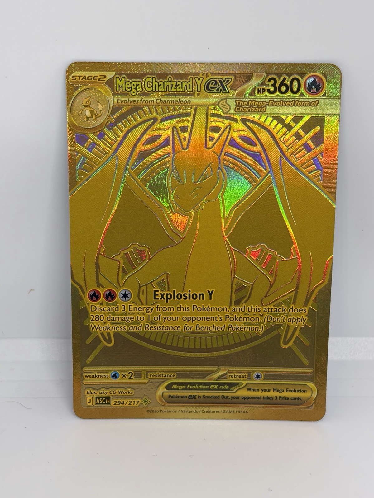 Nintendo Pokémon TCG Evolutions Mega Charizard Y EX 294/217 Secret Rare Foil NM Nintendo Pokémon TCG Evolutions Mega Charizard Y EX 294/217 Secret Rare Foil NM