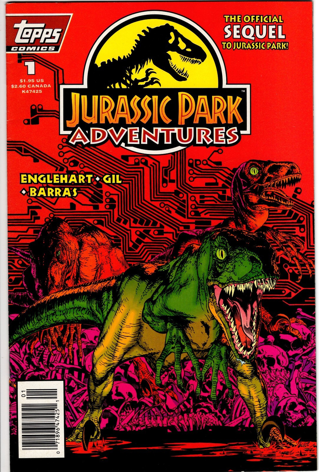 JURASSIC PARK ADVENTURES #1 (1994): Newsstand: VF JURASSIC PARK ADVENTURES #1 (1994): Newsstand: VF