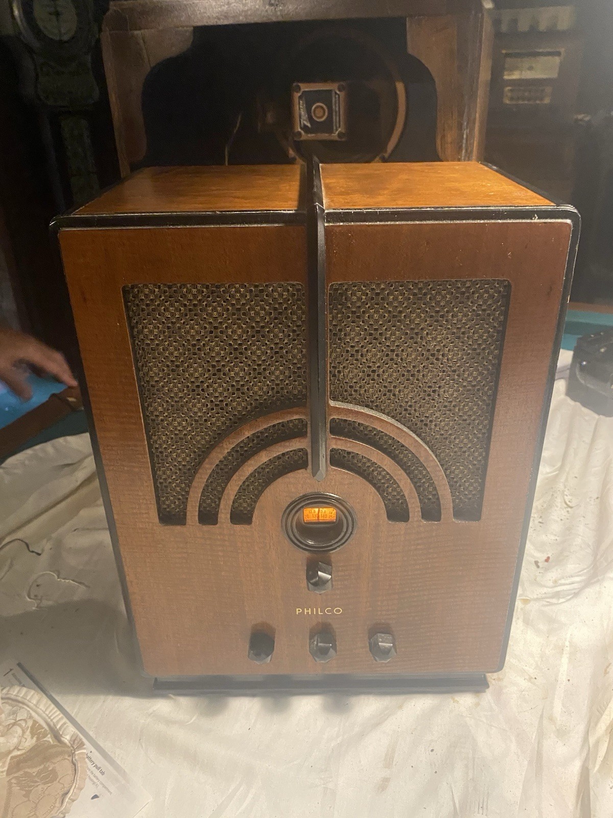 1930 VINTAGE  RARE  PHILCO MODEL 66 Tombstone RADIO-Works