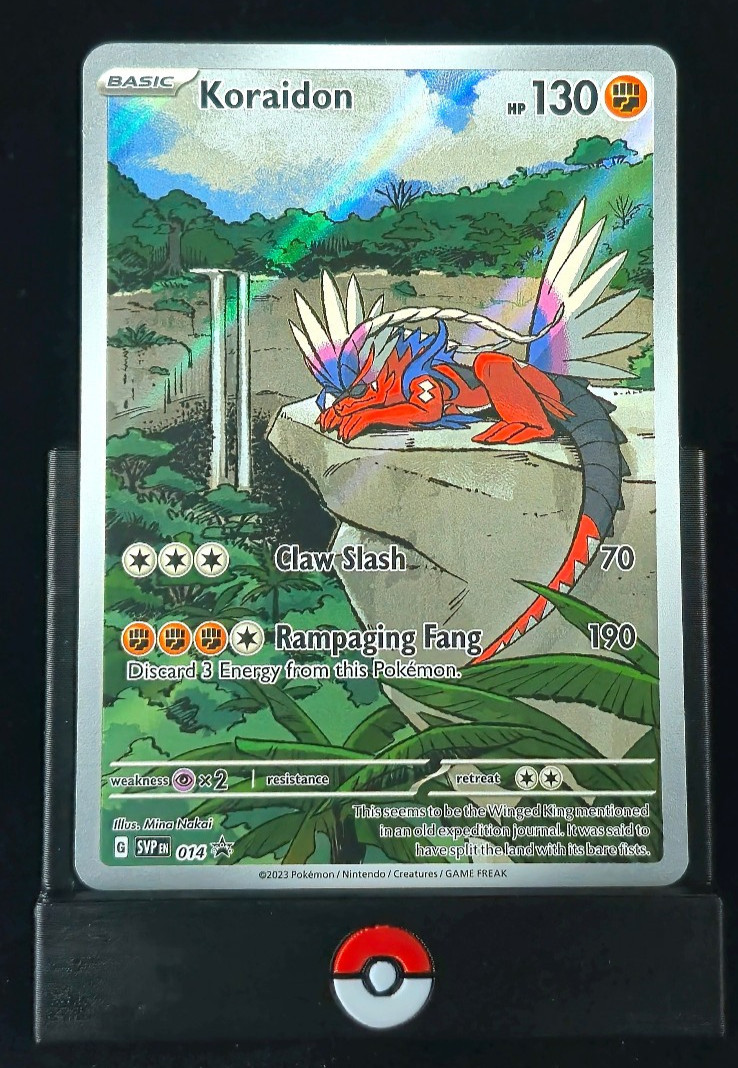 Pokemon NM Koraidon 014 Scarlet Violet Black Star Promo Pokemon NM Koraidon 014 Scarlet Violet Black Star Promo