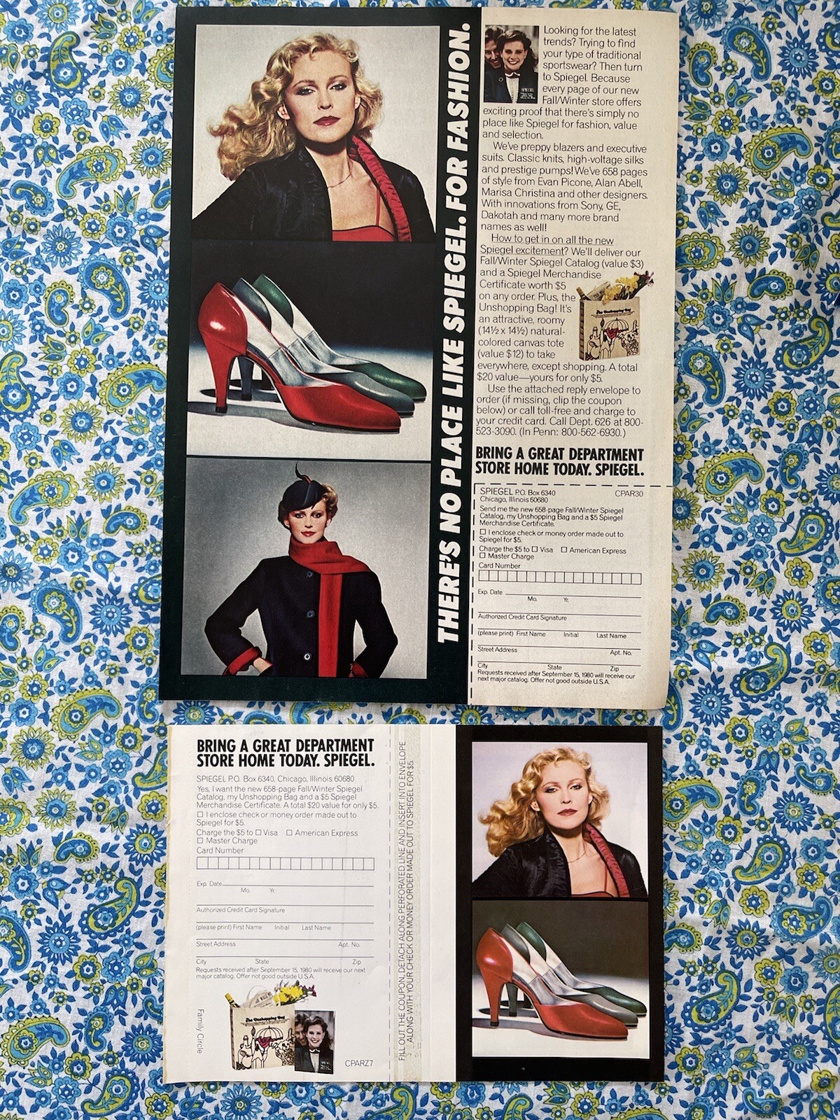 Vintage 1980 Spiegel Fall/Winter Catalog Print Ad- Ad Only Vintage 1980 Spiegel Fall/Winter Catalog Print Ad- Ad Only
