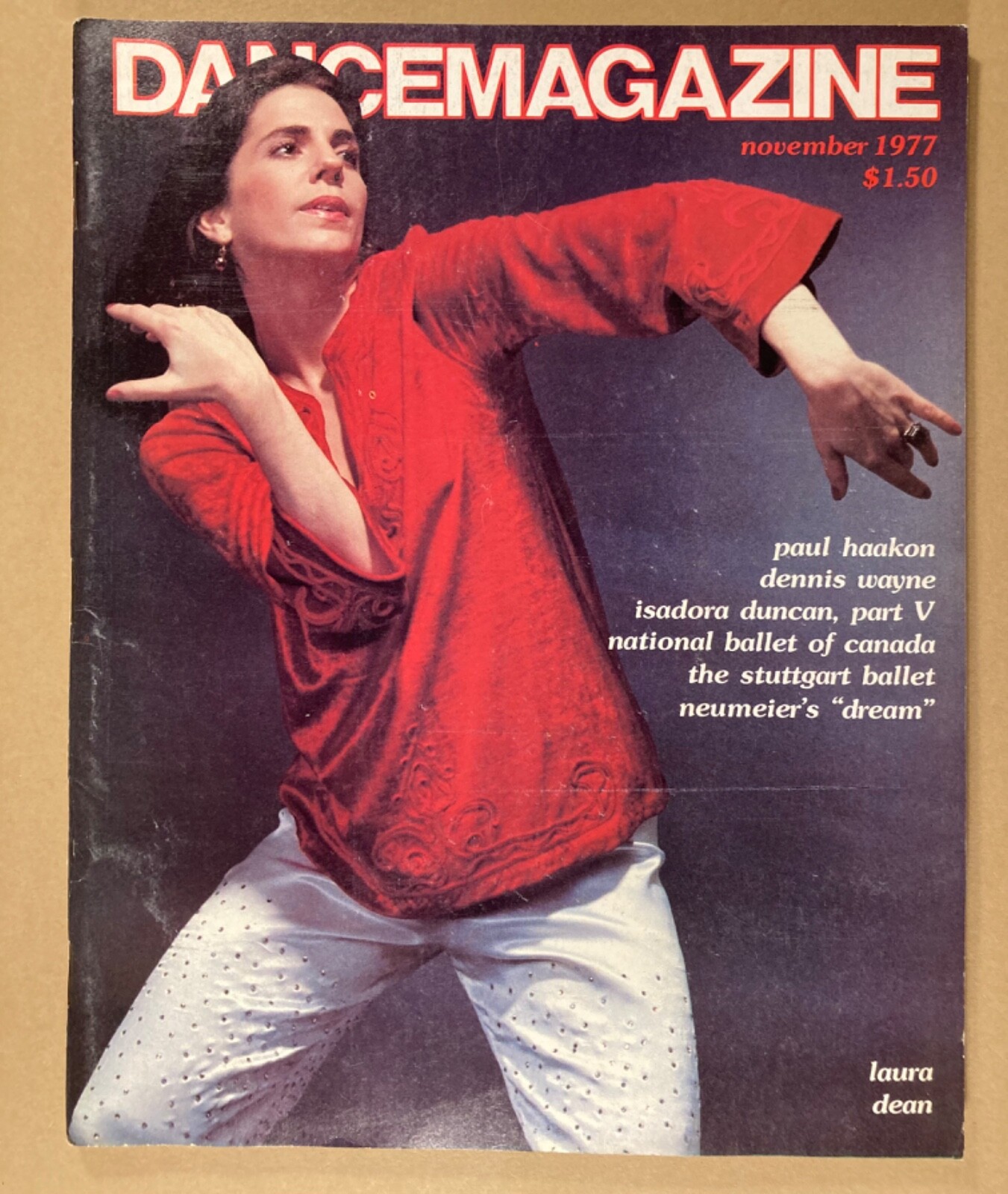 Ballet Dance Magazine photo iconic dancer choreographer musician Laura Dean 1977