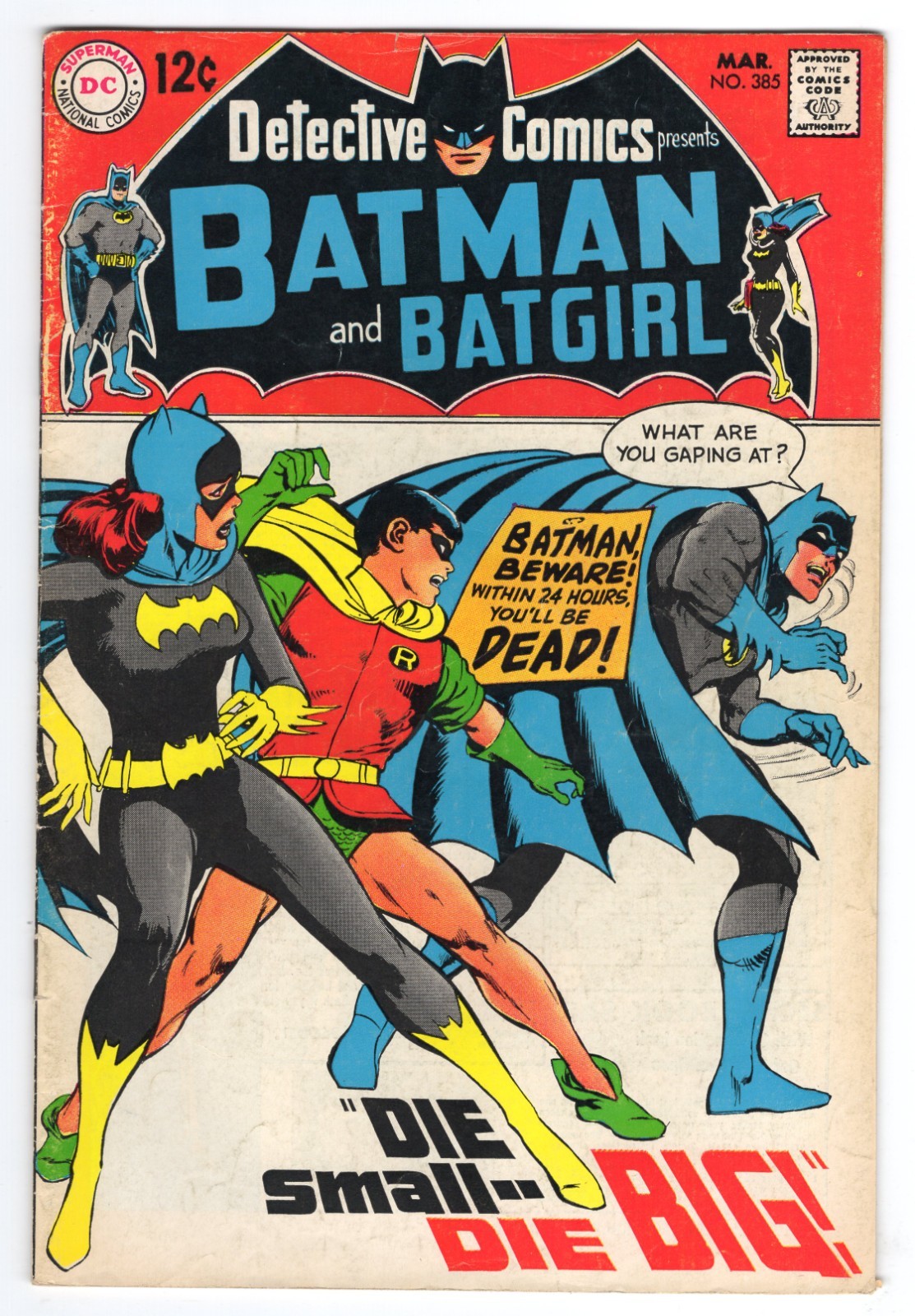 Detective Comics 385 1969 DC Comics VG/F 5.0 Robin Batman Elongated Man Batgirl Detective Comics 385 1969 DC Comics VG/F 5.0 Robin Batman Elongated Man Batgirl