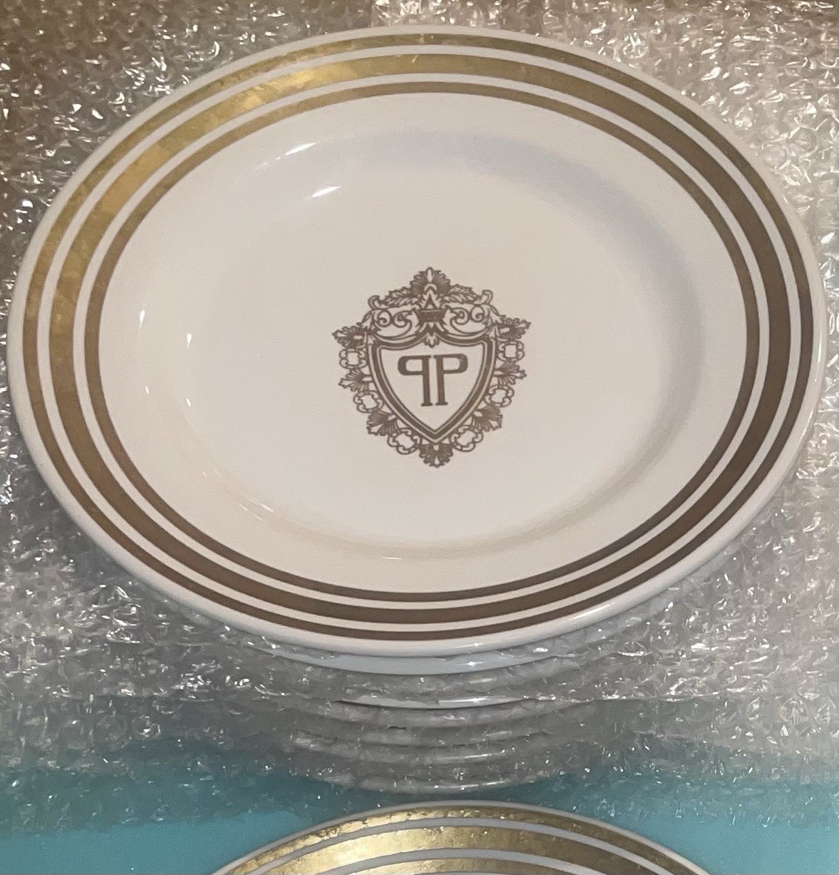 Vintage PLAZA HOTEL NY Dinner Plates 10.25" Lamberton China 24K RARE VHTF SET