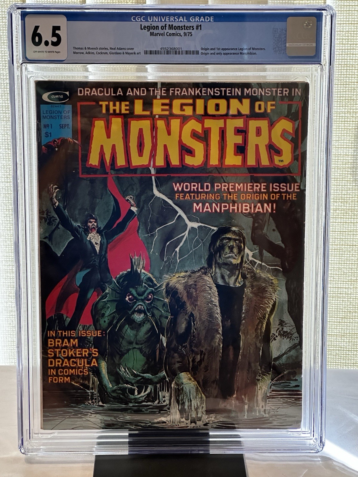 Legion of Monsters #1 CGC 6.5 (Marvel 1975) 1st Legion of Monsters & Manphibian