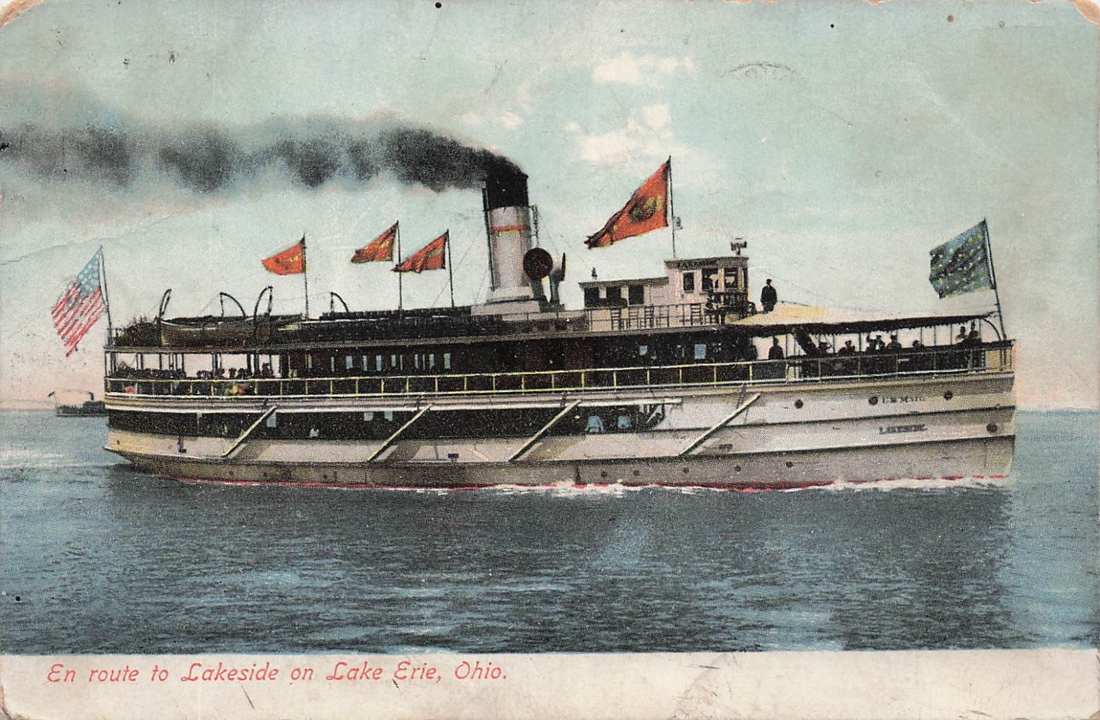 US Mail Steamer Arrow Lake Erie Lakeside Ohio Vtg Postcard 41A US Mail Steamer Arrow Lake Erie Lakeside Ohio Vtg Postcard 41A