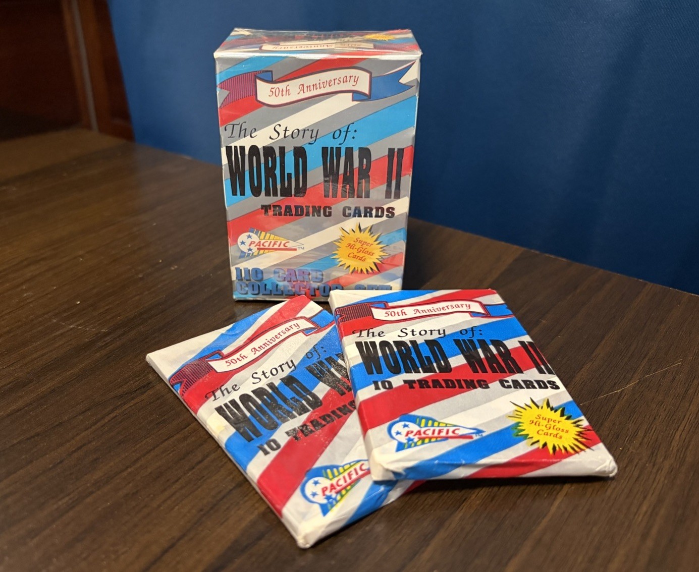 1992 Pacific World War II 50th Anniversary Trading Cards 110 Card Set + 2 Packs