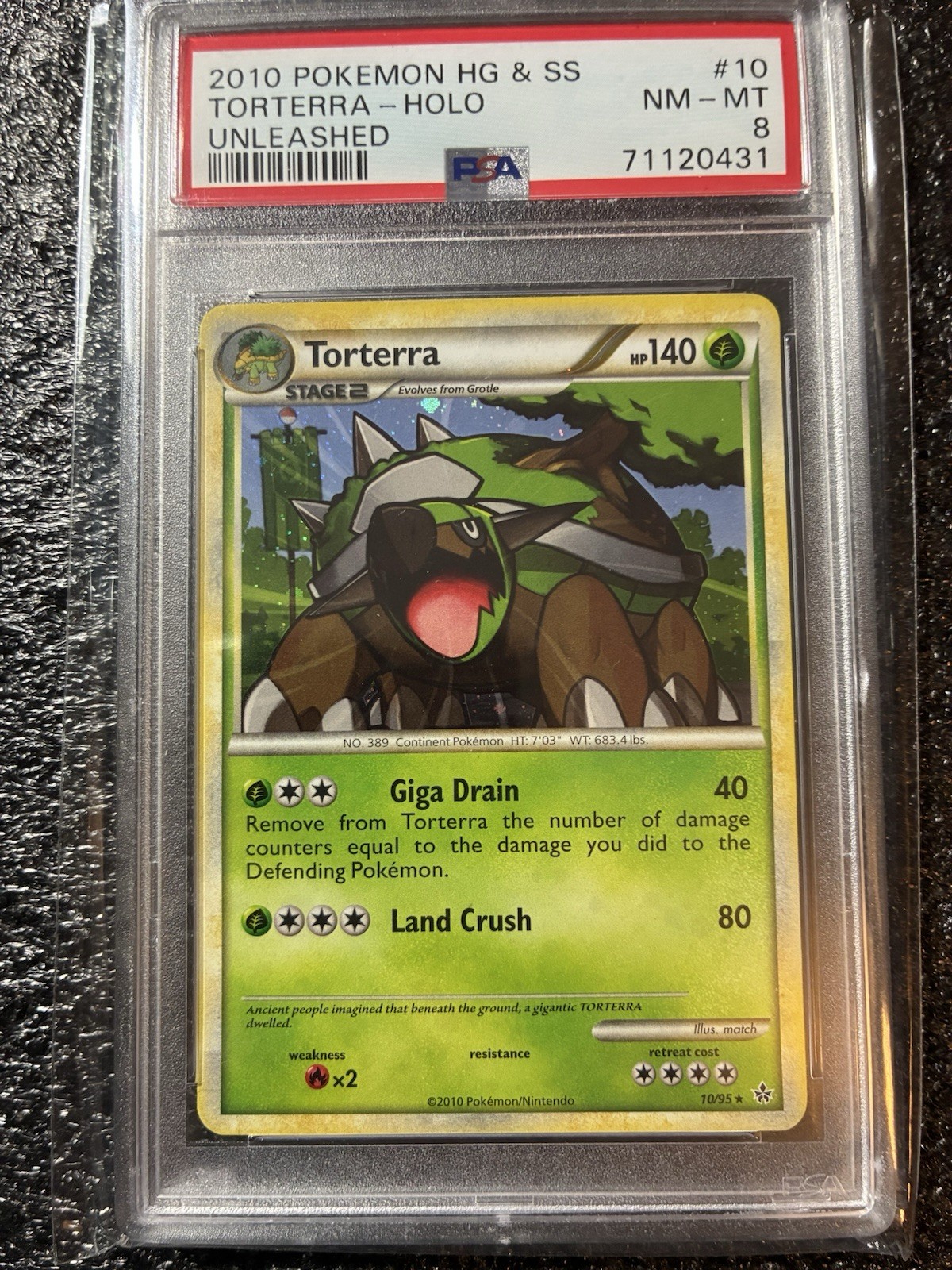 Pokémon 2010 HGSS Unleashed Torterra Cosmos Holo #10 PSA 8 Pop 37 Pokémon 2010 HGSS Unleashed Torterra Cosmos Holo #10 PSA 8 Pop 37