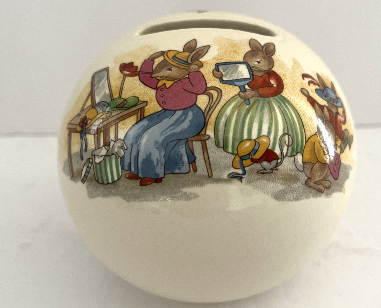 Royal Daulton Bunnykins Ball Bank Commemorative Golden Jubilee Celebration 1984 Royal Daulton Bunnykins Ball Bank Commemorative Golden Jubilee Celebration 1984