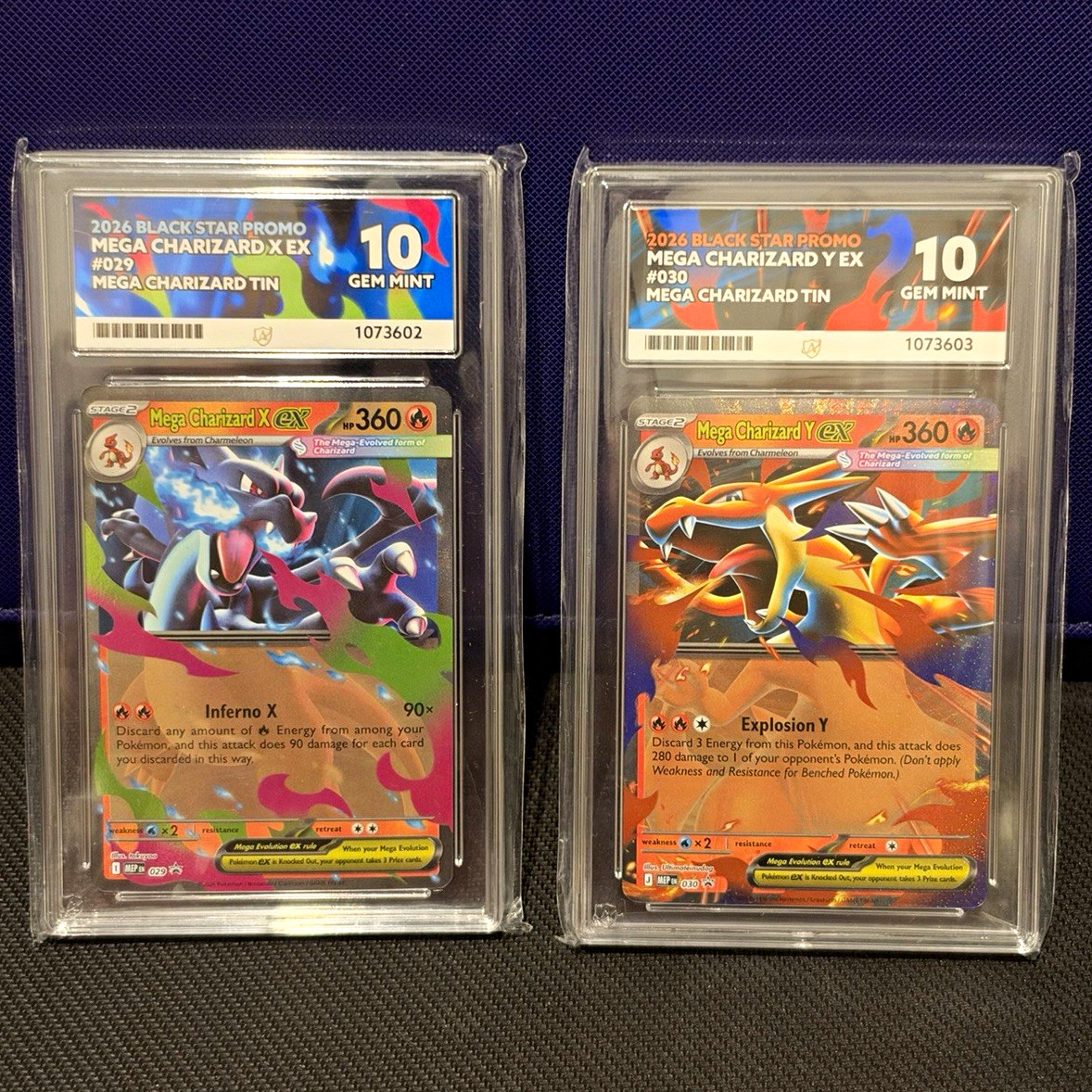 Pokémon TCG Mega Charizard X ex 029 & Y ex 030 ACE 10 GEM MINT Sequential Pair Pokémon TCG Mega Charizard X ex 029 & Y ex 030 ACE 10 GEM MINT Sequential Pair