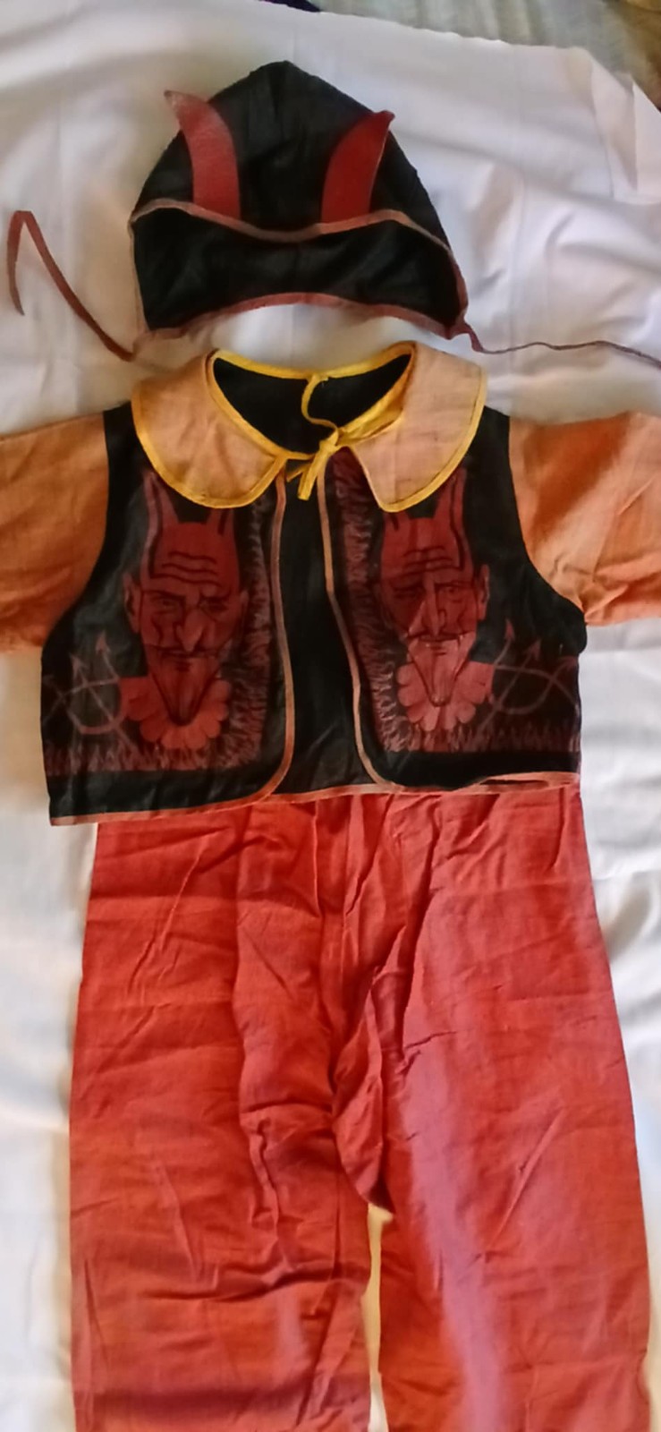 1920s Red Devil Costume Vintage Set Halloween Attire 1930s Antique Early Satan👹