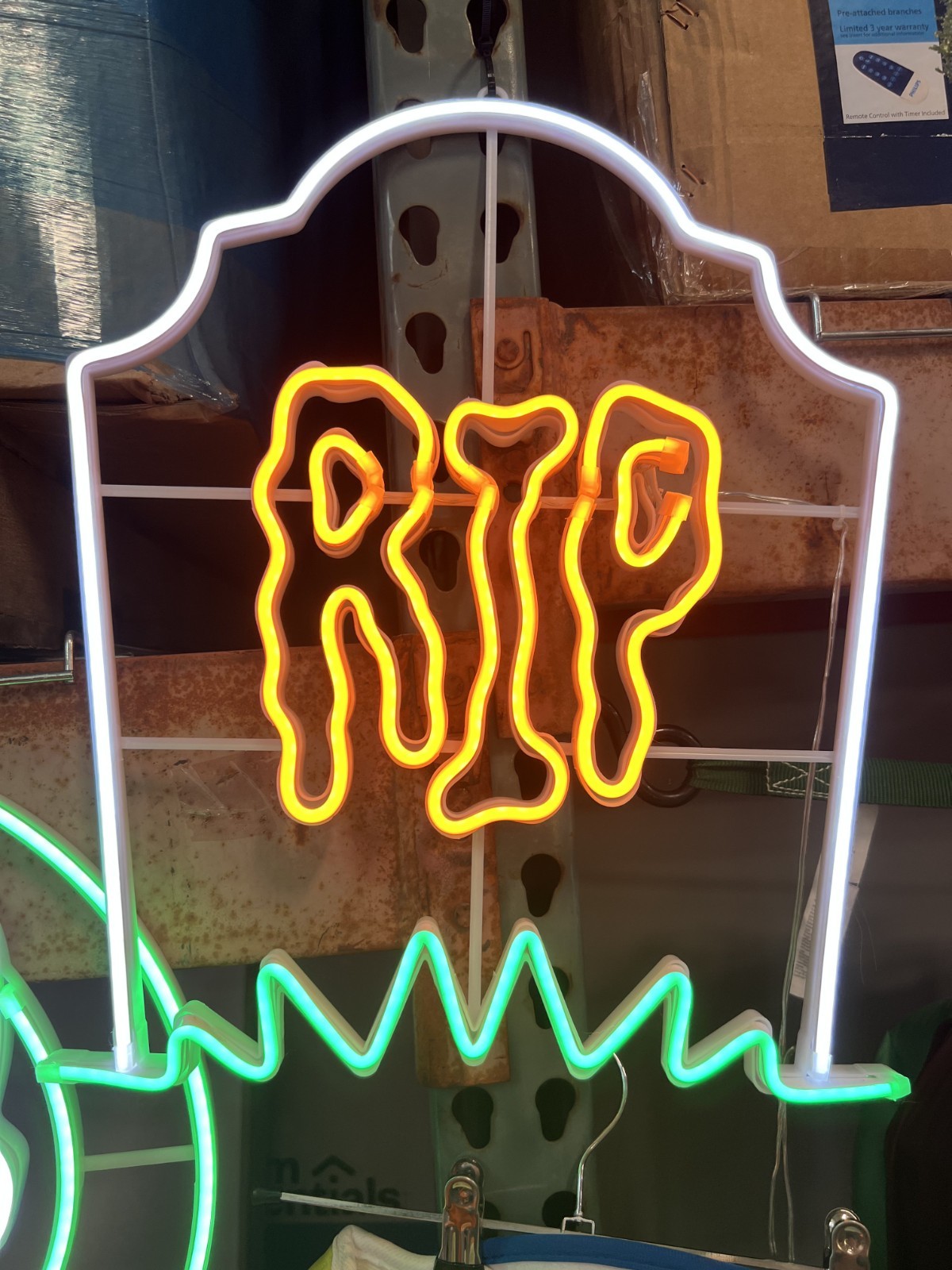 Hyde and Eek Tombstone Neon Animated Halloween Sign Hyde and Eek Tombstone Neon Animated Halloween Sign