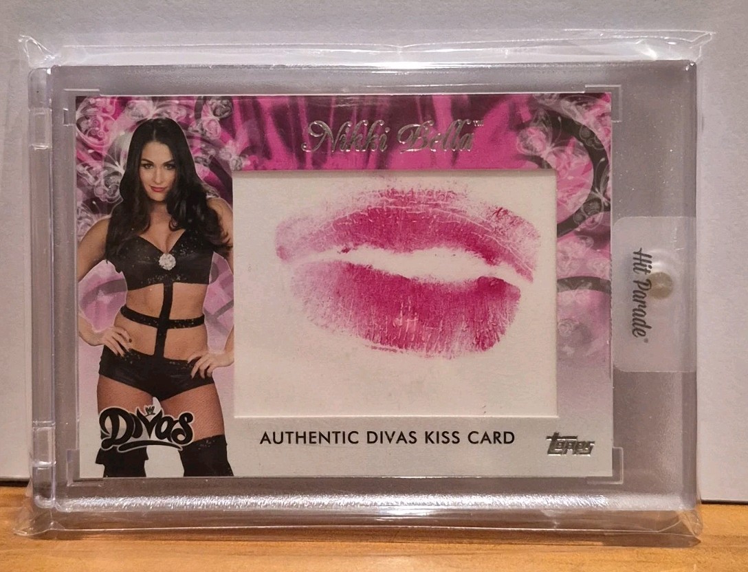 Topps 2014 WWE Divas Nikki Bella Authentic Divas Kiss Card Insert Hit Parade Topps 2014 WWE Divas Nikki Bella Authentic Divas Kiss Card Insert Hit Parade