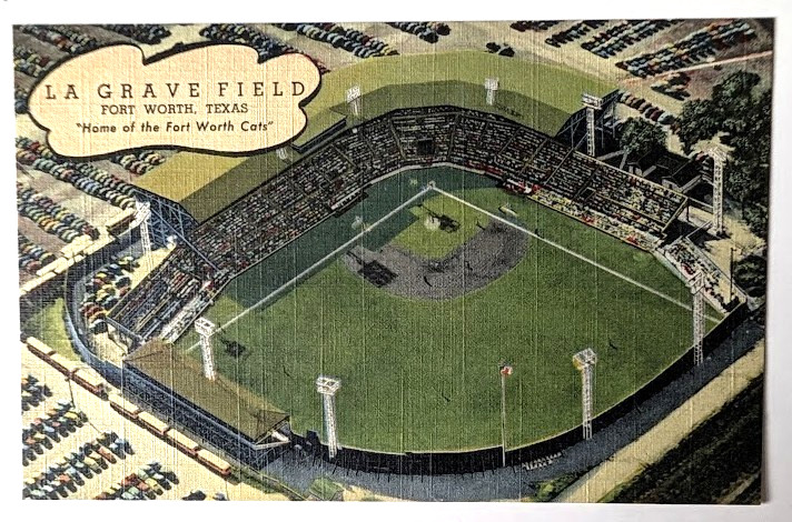VTG 1949 FORTH WORTH TX Postcard LA GRAVE FIELD HOME OF FT WORTH CATS Mint RARE VTG 1949 FORTH WORTH TX Postcard LA GRAVE FIELD HOME OF FT WORTH CATS Mint RARE