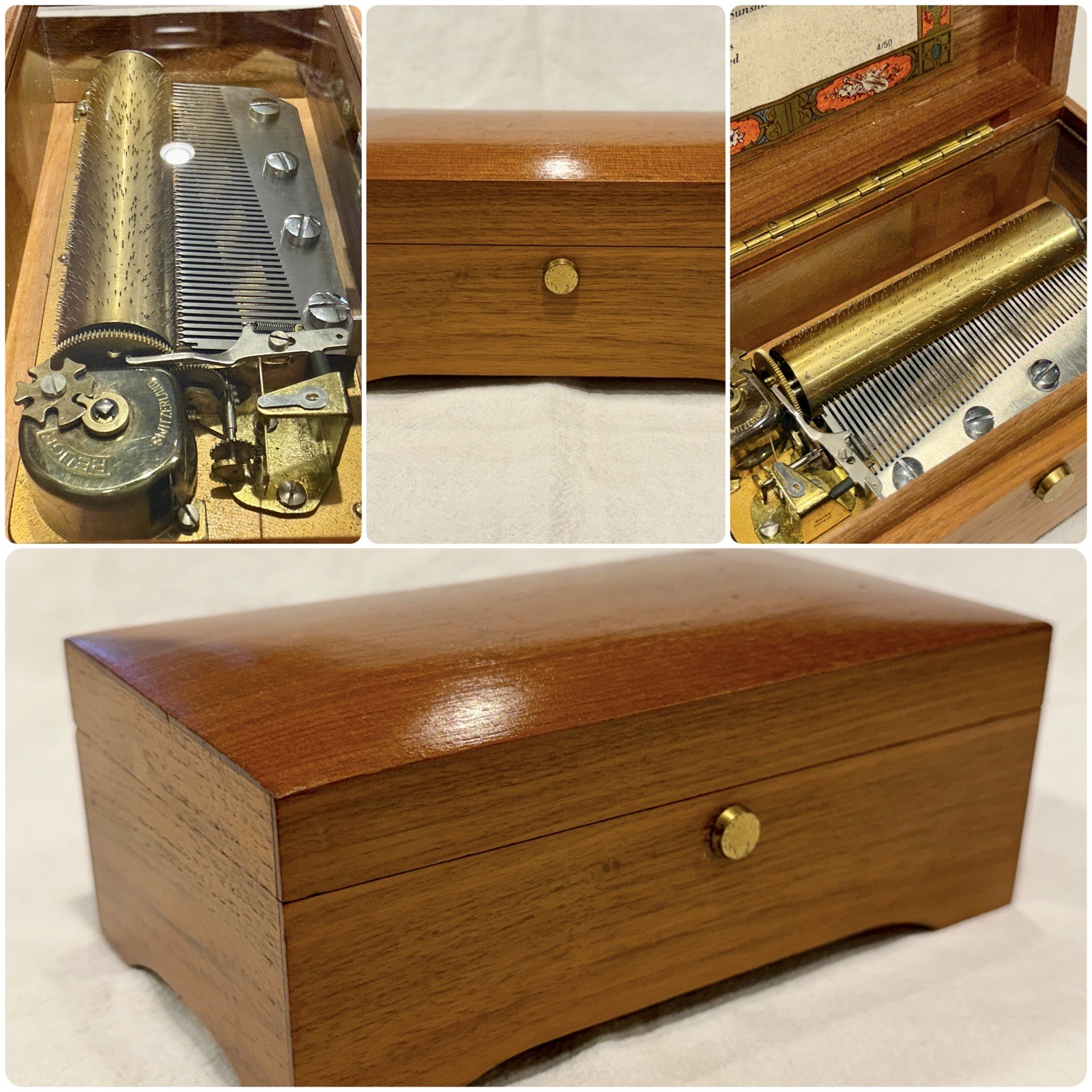Vintage Mid-Century REUGE 4/50 Music Box ~SWISS FOLK SONGS~ FULL VIDEO Vintage Mid-Century REUGE 4/50 Music Box ~SWISS FOLK SONGS~ FULL VIDEO