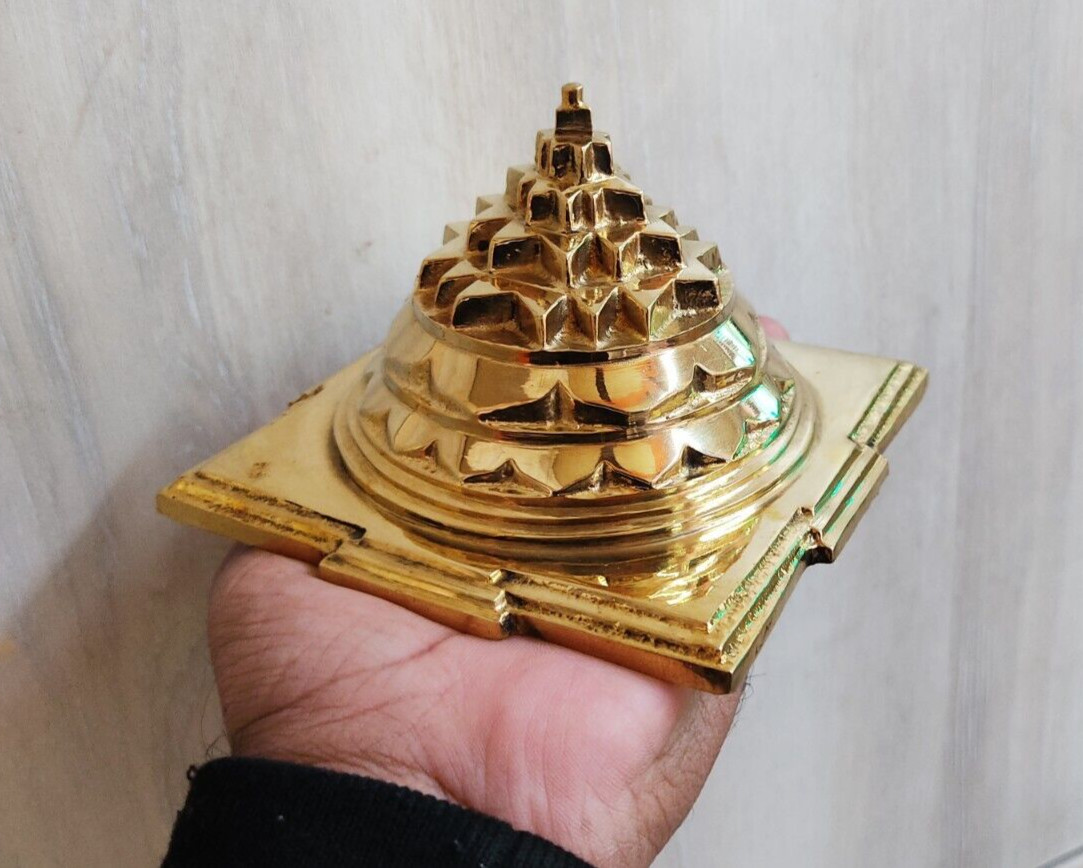 Rare Accurately Design Meru Shri Shree Yantra 4.5 x 4.5 Inch Big Size Energized Rare Accurately Design Meru Shri Shree Yantra 4.5 x 4.5 Inch Big Size Energized