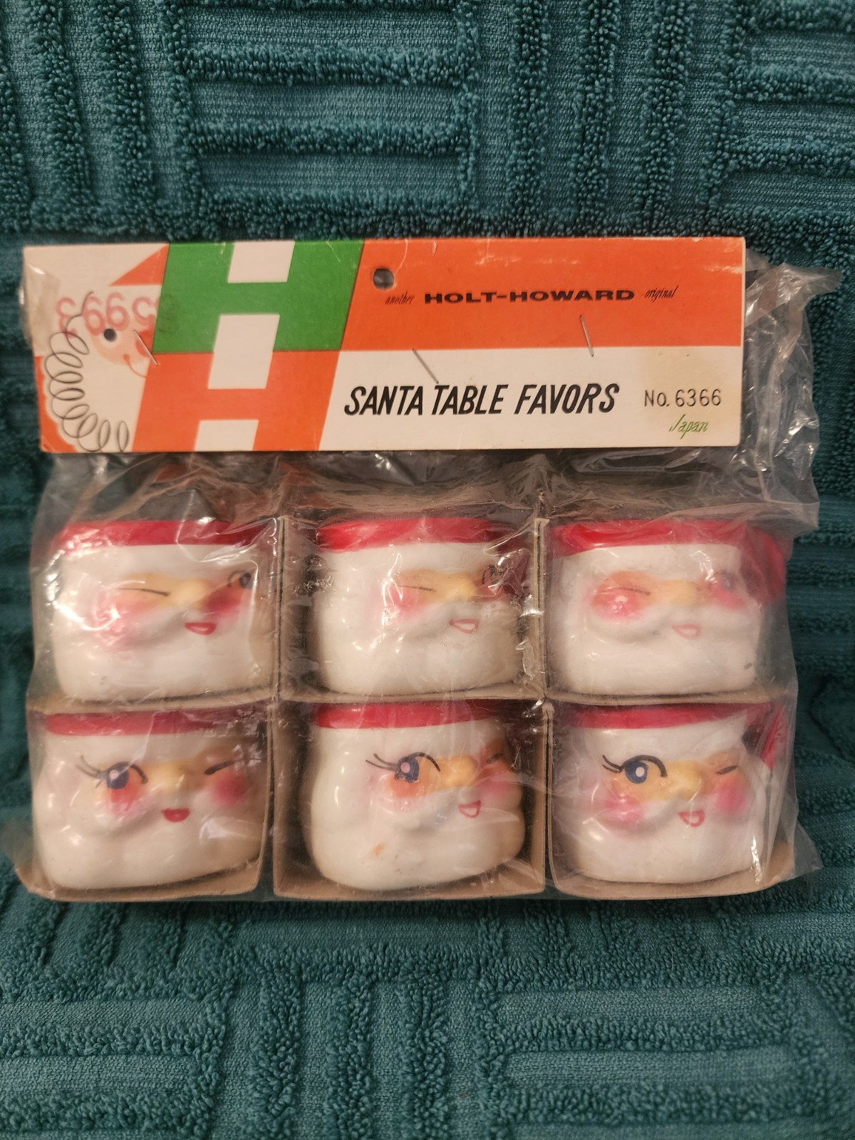 VTG NOS Set OF 6 Holt Howard Winking Eye Santa Claus Ceramic Mini Mugs - New VTG NOS Set OF 6 Holt Howard Winking Eye Santa Claus Ceramic Mini Mugs - New