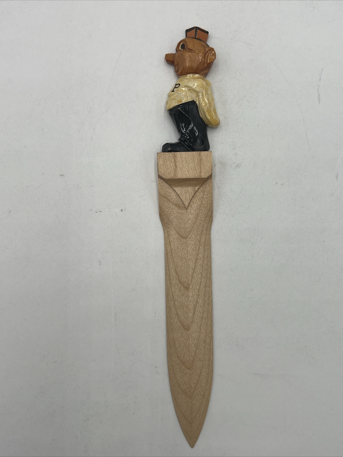 Vintage, Anri 1950's Wooden Purdue University Boilermakers Letter Opener Rare Vintage, Anri 1950's Wooden Purdue University Boilermakers Letter Opener Rare