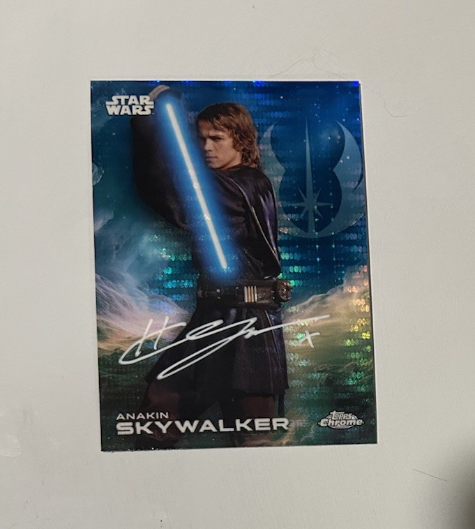 2025 ToppsChrome Anakin Skywalker Blue Pulsar On Card AutographHaydenchristensen