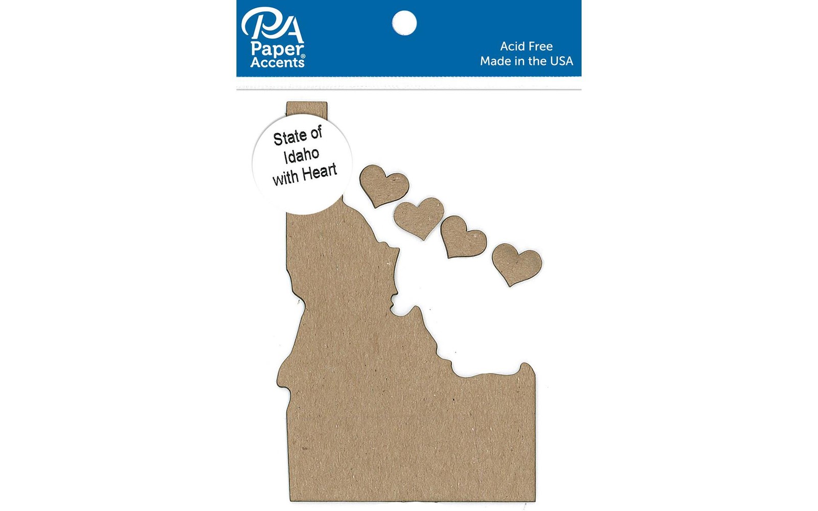 Chip Shape 4pc State of Idaho w/ Heart Nat Chip Shape 4pc State of Idaho w/ Heart Nat