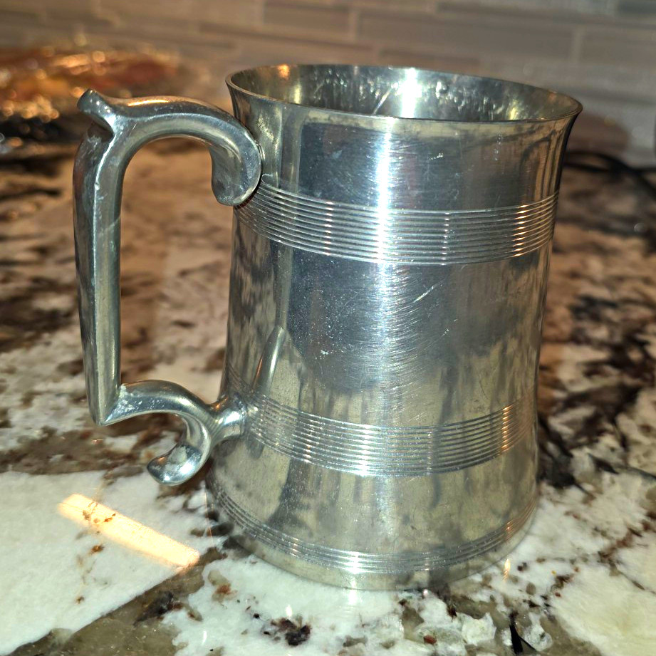 Stieff Pewter Mystic Seaport Reproduction Tankard Vintage Mug M4-26 Americana Stieff Pewter Mystic Seaport Reproduction Tankard Vintage Mug M4-26 Americana