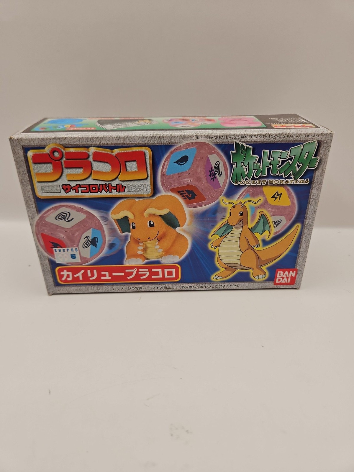 Pokemon Dragonite Pracoro Dice Battle Game Toy Bandai 1998 Sealed New