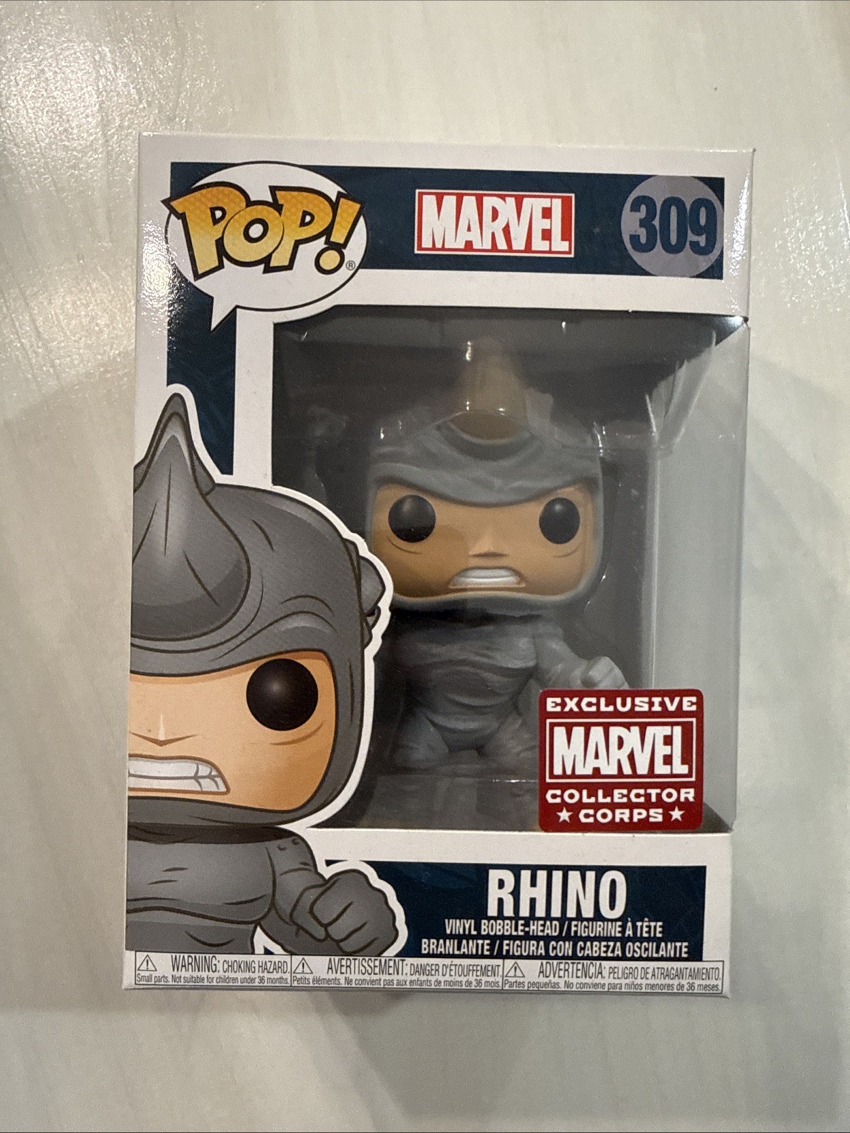 Funko Pop Vinyl: Rhino Marvel Collector Corps Exclusive #309 Vinyl Figure Funko Pop Vinyl: Rhino Marvel Collector Corps Exclusive #309 Vinyl Figure