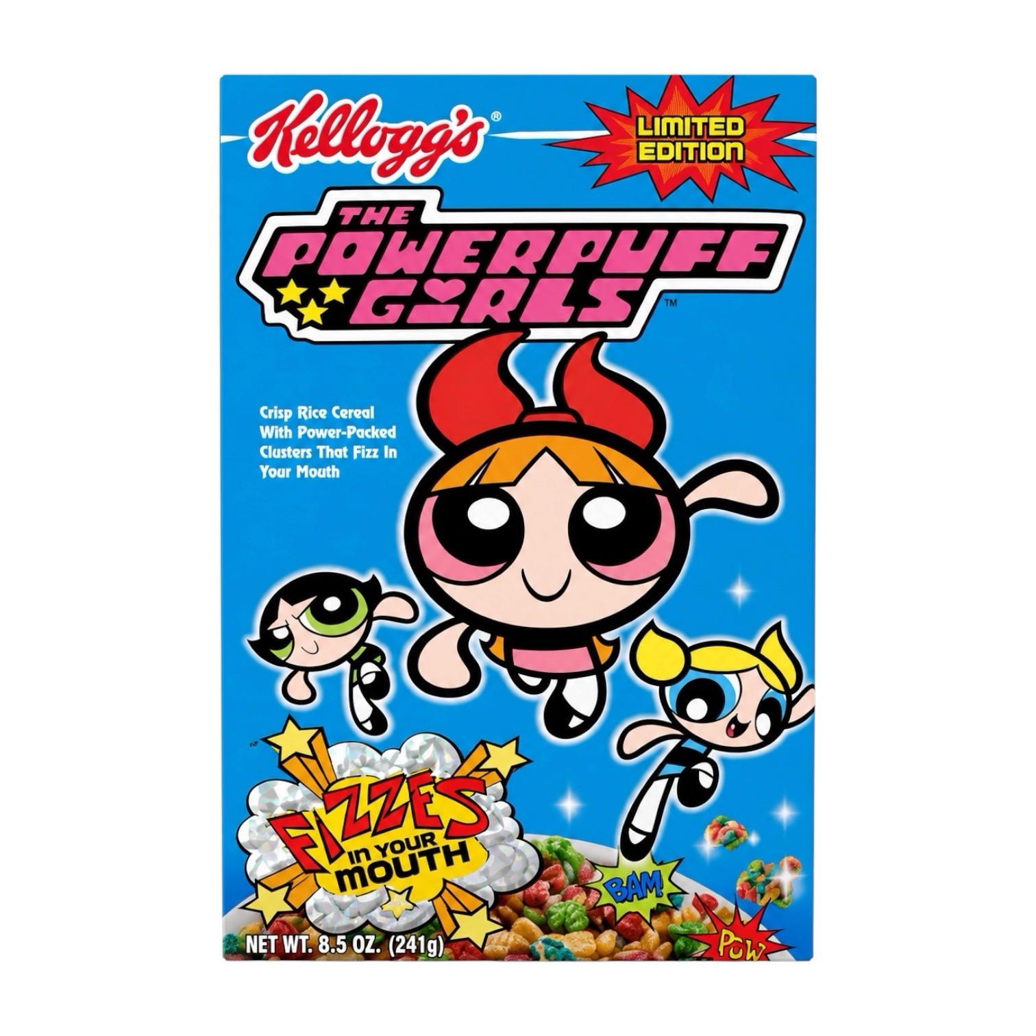 RARE Kellogg’s Powerpuff Girls 2000 Cereal Box SEALED Fizzes In Your Mouth RARE Kellogg’s Powerpuff Girls 2000 Cereal Box SEALED Fizzes In Your Mouth