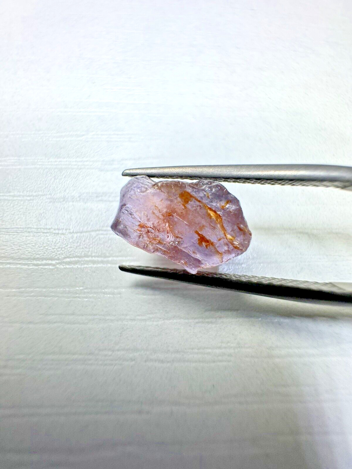Sapphire *rare* peach purple clean faceting rough gemstone Tanzania 4.63 carats Sapphire *rare* peach purple clean faceting rough gemstone Tanzania 4.63 carats