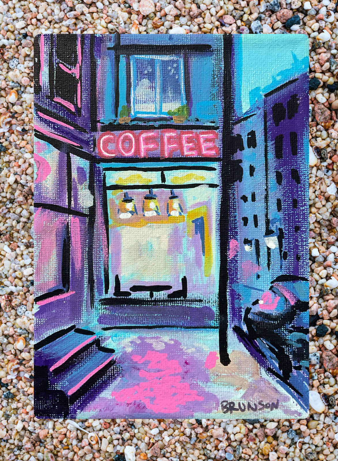 ACEO Art Card PRINT of Hand Painted & Signed Acrylic Original 3.5inx2.5in ACEO Art Card PRINT of Hand Painted & Signed Acrylic Original 3.5inx2.5in