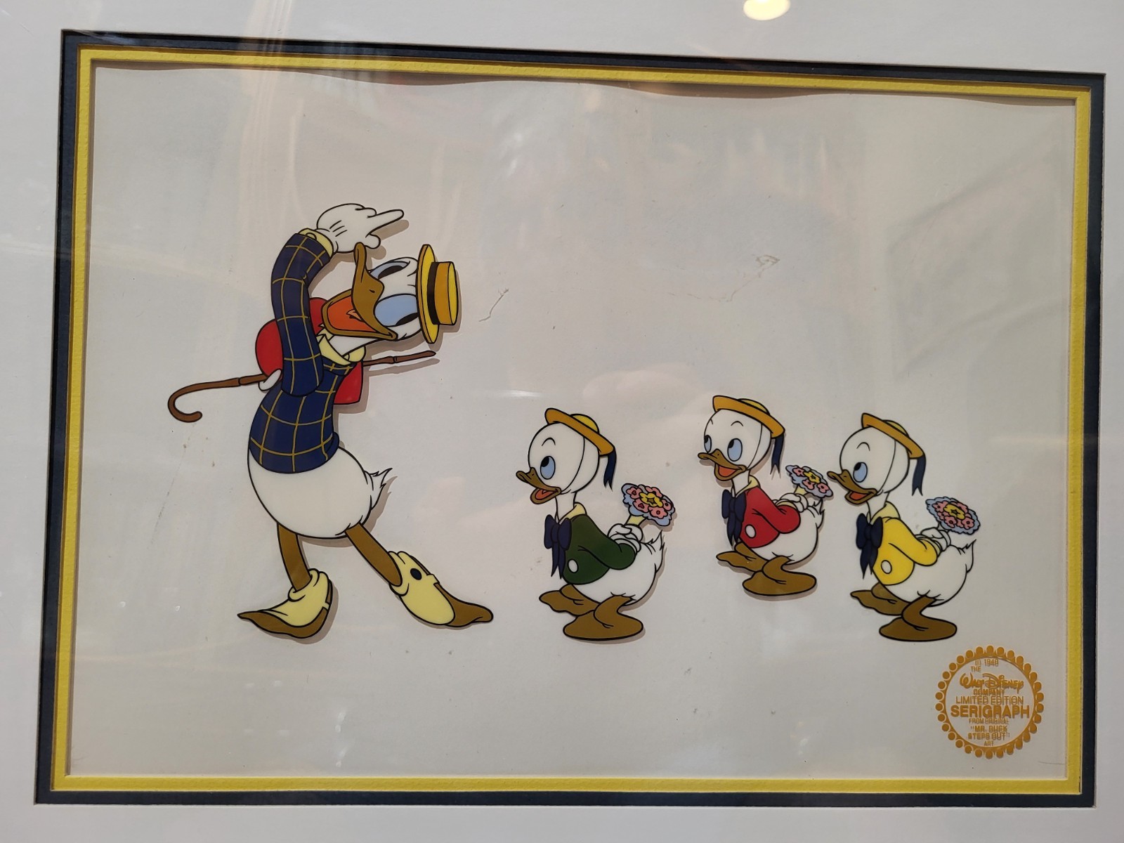 Disney Donald Duck Serigraph EX Framed Limited Edition COA Animation Art Disney Donald Duck Serigraph EX Framed Limited Edition COA Animation Art