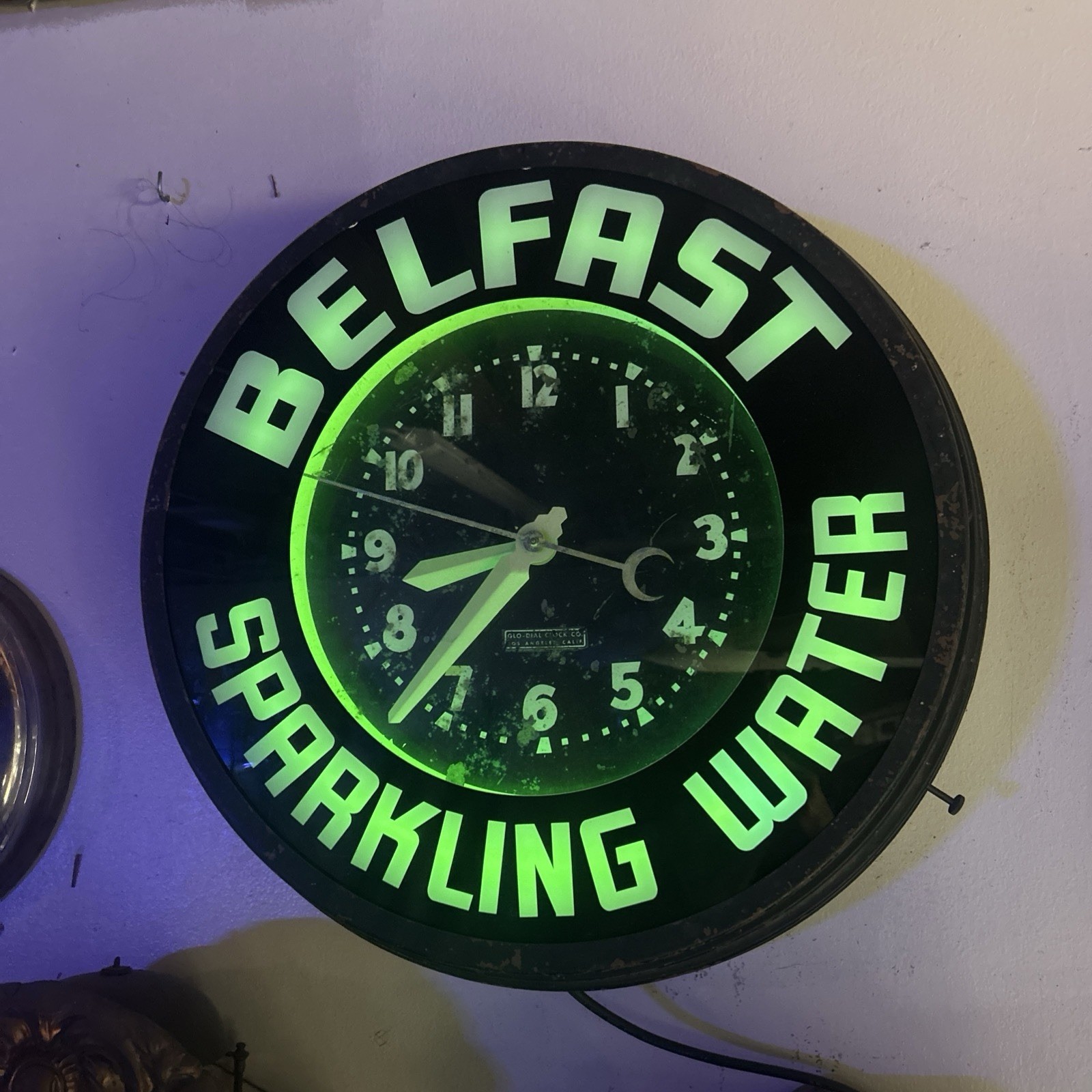 Glo-Dial Vintage Wall Clock Belfast Water Glo-Dial Vintage Wall Clock Belfast Water