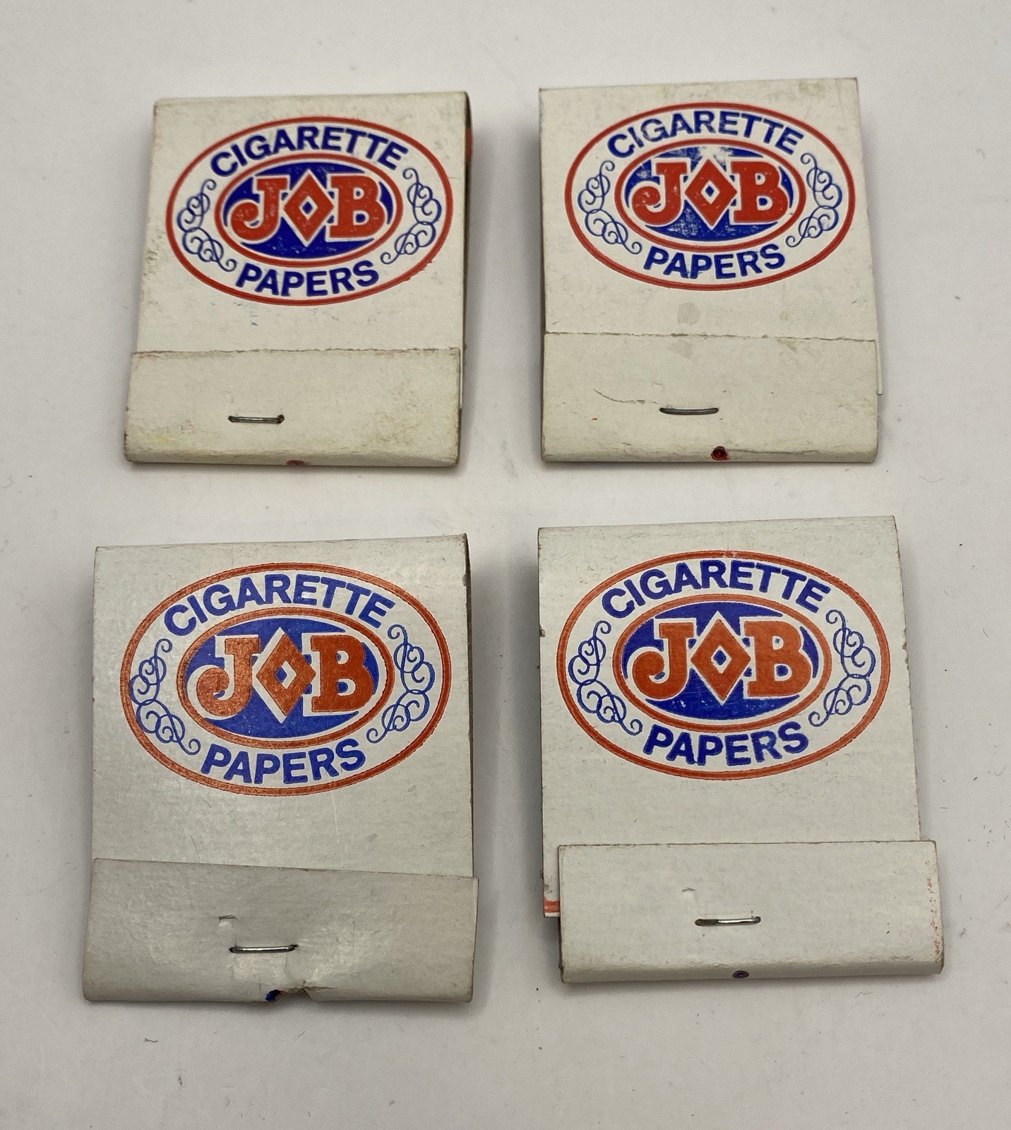 Vintage 1970s 80s JOB Cigarette Papers Matchbooks Lot of 4 Full Hat Promo