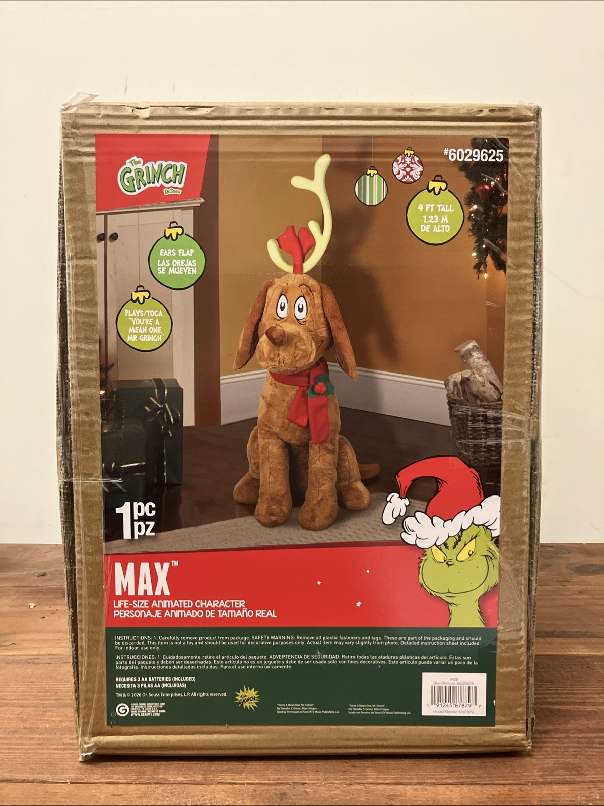 4 Ft Max From The Grinch Animated Musical Christmas Animatronic Dog Decor NEW 4 Ft Max From The Grinch Animated Musical Christmas Animatronic Dog Decor NEW