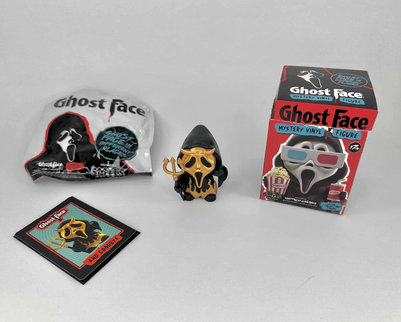 Ghost Face Gold Devil Chase CultureFly And Goodbye Mystery Vinyl Figure RARE