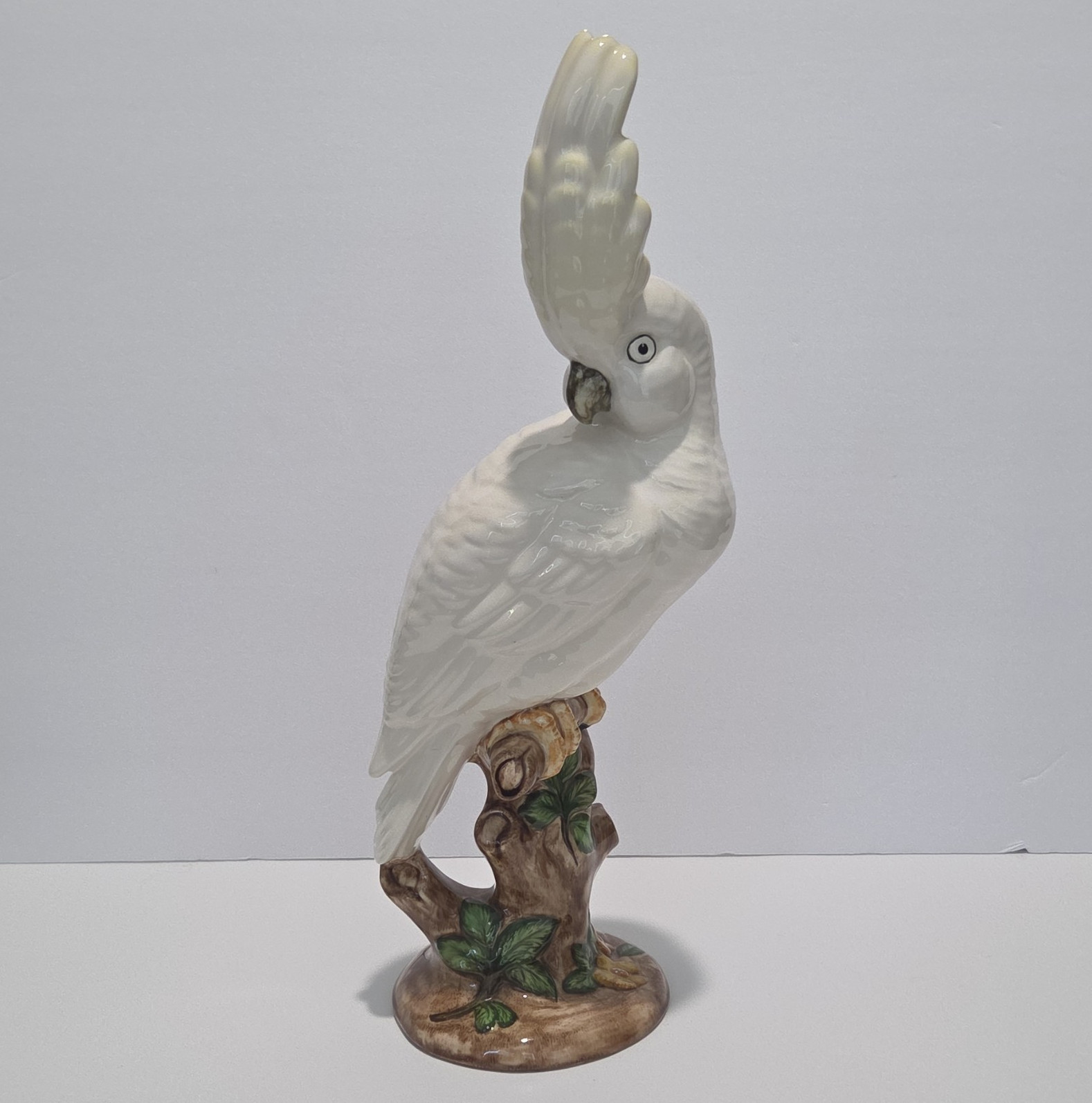 Vintage Large 16.5" Ceramic Cockatoo Statue Palm Beach Chic Hollywood Regency Vintage Large 16.5" Ceramic Cockatoo Statue Palm Beach Chic Hollywood Regency